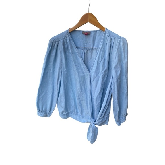 Vince Camuto Side Tie Surplice Top I Size:L - Picture 2 of 13